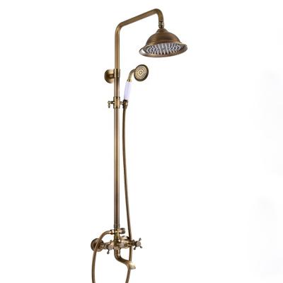 China With slide bar porcelain sanitary ware manufacturer exposed antique shower mixer bathroom shower faucet for sale