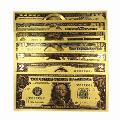 China Shape GS-18505 Fridge Magnet 24K US Dollar Gold Foil Sticker Set With Printing for sale