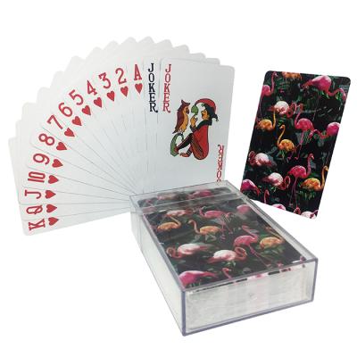 China Souvenirs/Gifts/Entertainment White PVC Playing Cards OEM GS-18165 With Plastic Box for sale