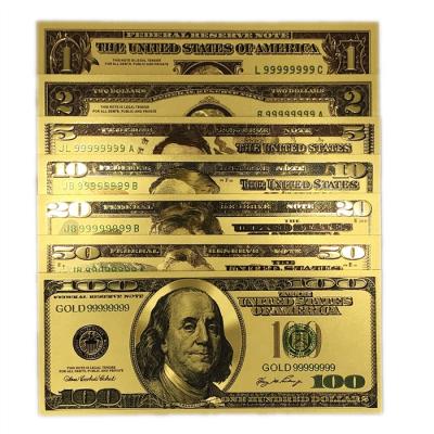 China US GS-18203 PET Golden Dollar Bill High Quality Gold Banknote For Special Gift for sale