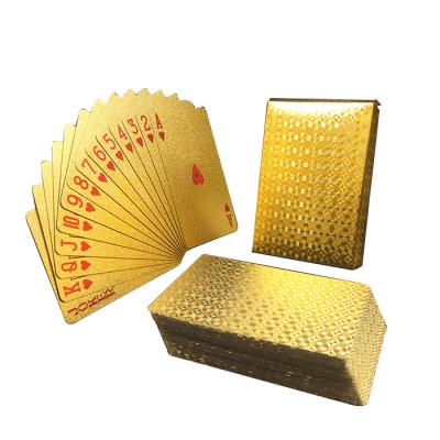 China GS-18002 Entertainment Poker Souvenirs / Gifts / Promotional Cards PET Gold Playing Cards for sale