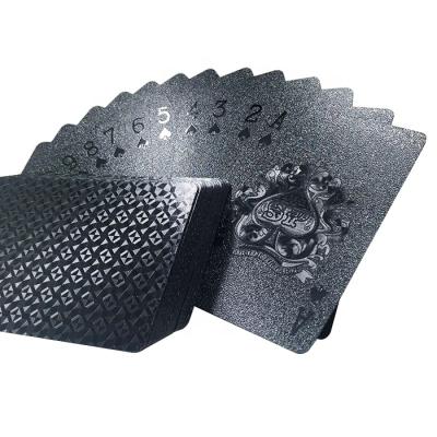 China Factory Price GS-18092 Souvenirs / Gifts / Entertainment Direct Black Diamond Foil PET Playing Cards Ambient for sale