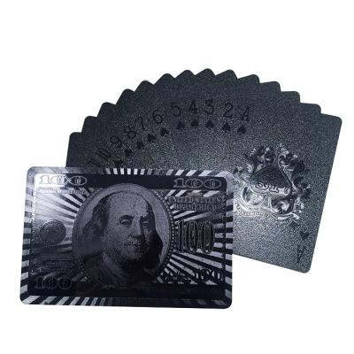 China Souvenirs / Gifts / Entertainment Plastic Black Playing Cards PET Poker Cards for sale