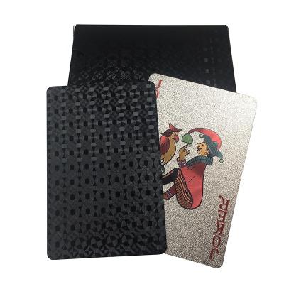 China Souvenirs / Gifts / Entertainment PET Money Poker Cards Color Black Foil Two Sided Playing Cards for sale