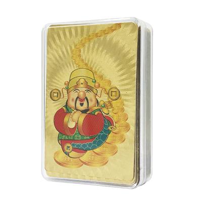 China High Quality Entertainment GS-18143 Golden Card PET Golden Gambling Poker Souvenirs/Gifts/Cards With Plastic Box for sale