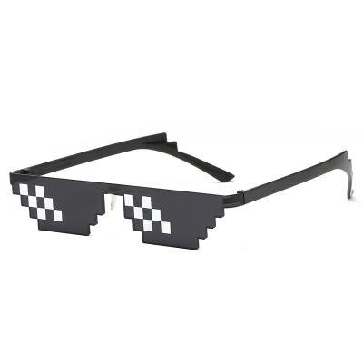 China 2021 Life Promotional Cheap Party Rogue Pixel Mosaic Rimless Premium Sunglasses for sale