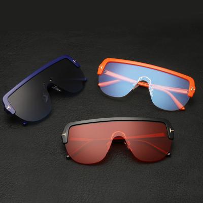 China Sports Sunglasses Europe And USA Popular Fashionable Men Sunglasses One Piece Lens Driving Cycling Sunglasses for sale