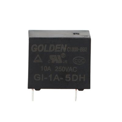 China Original Golden Sealed Power Relays 5V 10A 250VAC HF32FA-G/005-HSL1 0.45W SPST Form 1A Miniature for sale