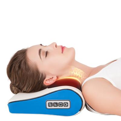 China Multifunctional Electric Cervical Massage Pillow Portable Shiatsu Massager Neck Cushion Neck Shoulder Body Relax Device for sale