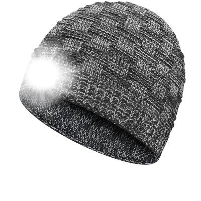 China Amazon COMMON Beanie Adjustable LED High Quality Light Beanie Hats Unisex Custom Winter Warm Caps for sale