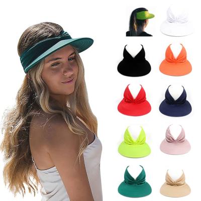 China New Summer Style Fashion Soft Comfortable Adjustable Beach Women's Wide Brim Sun Visor Hat for sale