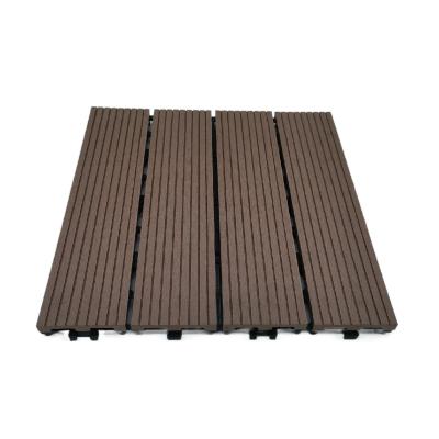 China DIY modern wood plastic composite floor patio garden pool balcony piso walkway roof tiles for sale