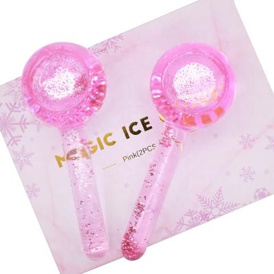 China Blood Vessels Removal Ice Globes For Facial Massages , 2 Pcs Facial Globes Cold Skin Massagers for sale