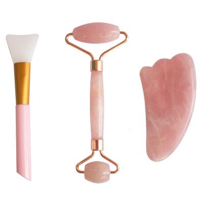 China Face Lift Bestsellers in Face Massagers Jaderoller Waist Trimming Machine All in 1 Pink Gua Sha Set for sale