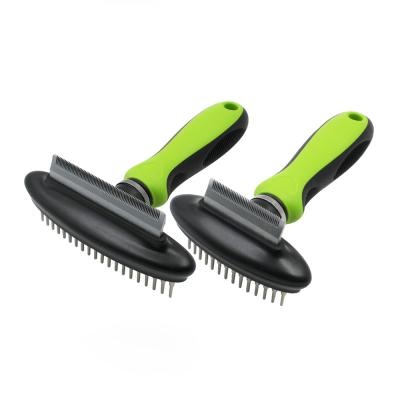 China Viable Wholesale Pet Grooming Tool Double Sided Dog Hair Shedding Single Row Teeth Comb for sale