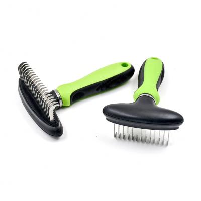 China Viable Professional Pet Grooming Tool Undercoat Rake Dematting Comb for sale