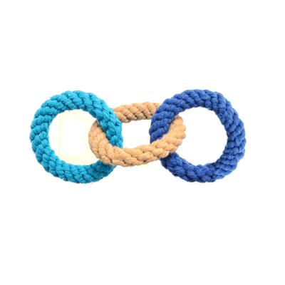 China Custom Cotton Rope Teeth Cleaning Dog Puppy Chew Toy for sale