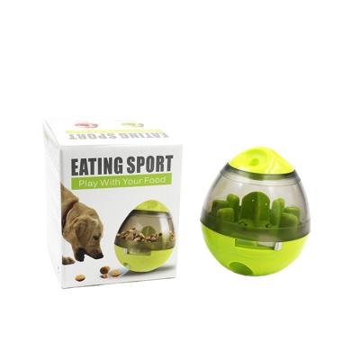 China Pet Fun Bowl Dog Sustainable Feeder Cat Tumbler Leakage Food Ball for sale