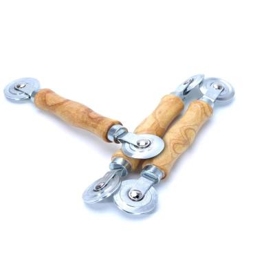 China Modern tool for installing window and door screens groove roller with wooden handle and steel wheels for sale