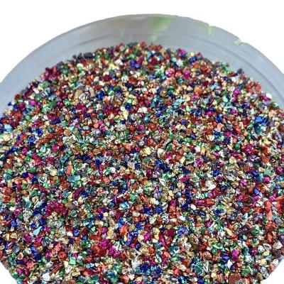 China Wholesale Europe Crystal Mix Size Metallic Irregular Colored Crushed Glass Stone For 3d Nail Art Decorations for sale