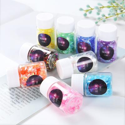 China Mold Material UV Broken Colorful Epoxy Resin Jewelry Accessory 15ml Sugar Shell Pieces Flashing Debris DIY Making Jewelry Filling For DIY Jewelry 4.8 for sale