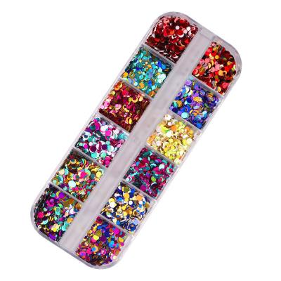 China Nail Salon DIY Nail Art 12 Grid / Set Nail Glitter Sequins Glitter Thin Butterfly Flakes Polish Decor For Resin Jewelry Making Nail Art Accessory for sale