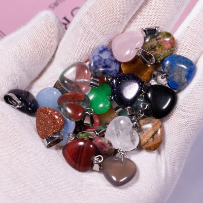 China Mixed Vintage Crystal Gemstone Heart Shape For Pendant And Key Chain for sale