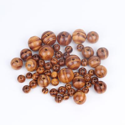 China DIY Jewelry Making Round Natural Wooden Wooden Loose Beads Beads 500g/bag For Jewelry Making Bracelet Craft Accessories for sale