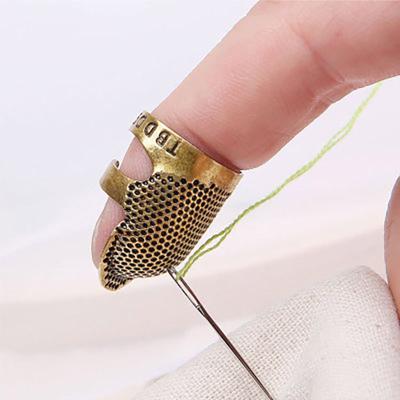 China Europe 2 Class Thimble Finger Protector Metal Shield Stitch Protector Home Craft DIY Craft Brass Thimble Tool Brass Sewing Accessories for sale