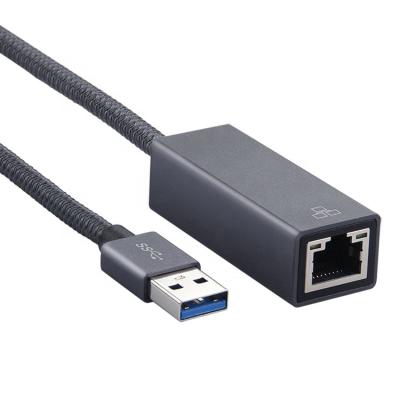 China Desktop Laptop USB 3.0 High Speed ​​Network Card to RJ45 Gigabit Ethernet USB LAN Ethernet Adapter for sale