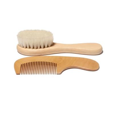 China 2020 New Product Disposable Ideas Baby Hair Brush And Comb Set Natural Wood for sale