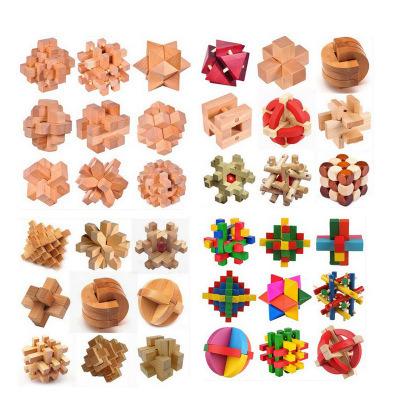 China Wholesale Cartoon Toy All Kinds Wooden Magic Wooden Cube Jigsaw Puzzle Kids Brain Development Adult 3d Educational Toy For Jigsaw Puzzle for sale