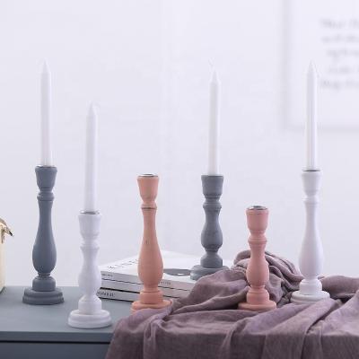 China Home Wooden Low Candle Holder Decoration Candle Holder Set Wedding Set Bulk Candle Holders for sale