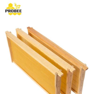 China Korean Farms Honey Beehive Wooden Frames With Wax Base For Beekeeping for sale