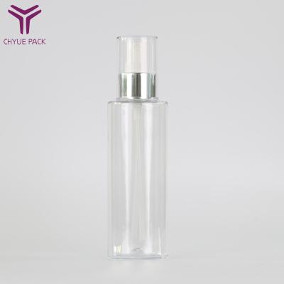 China Custom personal care household made cosmetic packaging transparent 40ml 60ml 100ml 120ml 130ml empty toner plastic bottle with cap for sale