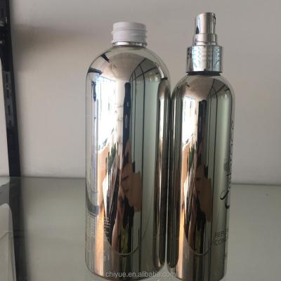 China Hair Treatment Pet Bottle Silver Gradient Skin Care / 500Ml / 250Ml Cosmetic Shampoo Bottle for sale