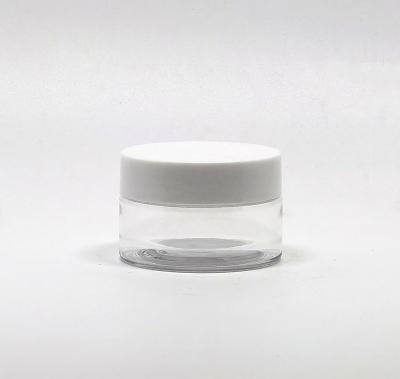 China Factory Price 30ml Small Transparent PET Cosmetic Packaging Cosmetic Cream Jar for sale