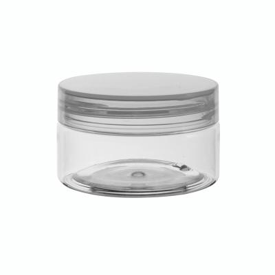 China Cosmetic Packaging 100ml Jar PET Plastic Container For Cream With Gasket for sale