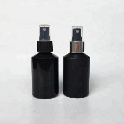 China Personal Care Packaging 120ml Black PETG Eco Friendly Matte Plastic Spray Bottle for sale