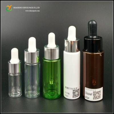 China Personal Care 15ml 30ml 50ml 100ml Cosmetic White Glass Bottles With High Quality PETG Dropper And Band Rubber for sale