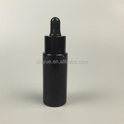 China Personal Care Essential Oil Pet Black 30Ml Plastic Dropper Bottle for sale