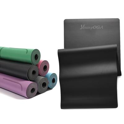 China Eco Friendly Yoga Pilate Exercise Yewayoga Yoga Mat Anti Slip Recycled Black 5mm PU Yoga Mat Printing Natural Rubber Lulu Lemon 5mm PU Yoga Mat for sale