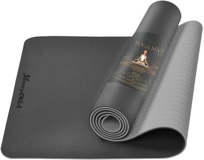 China 2022 Wholesale High Quilty Non Slip Newcomer 6mm Eco Friendly Yoga Mat Band Black Yoga Pilate Exercise Factory Price for sale