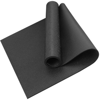 China Thick Floor Mats Plain Black Rubber Sports Aerobics Gymnasium Folding Exercise Gym Home High Density Yoga Eco-Friendly/Biodegradable Exercise Mat for sale