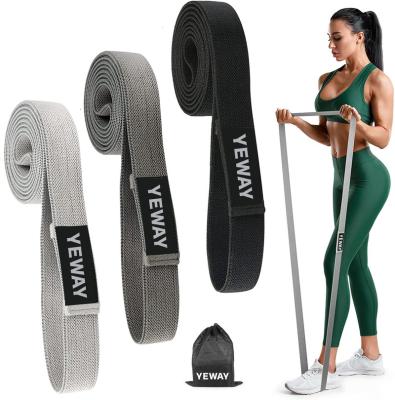 China Custom TC Fabric 2022 Band Tira Banda Widerstandsstreifen Banda Tira De Resistencia Fitness Gym Sports Long Fabric Fabric Resistance Bands for sale