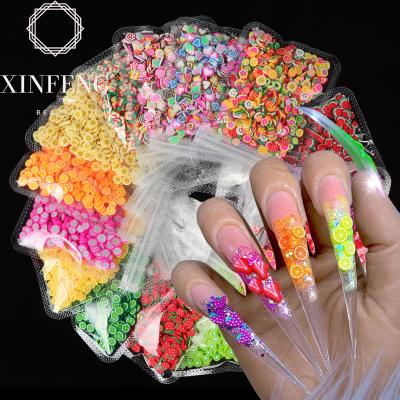 China A Variety Of Styles And Acrylic Nail Art Accessories Beauty Polymer Clay Strawberry Nail 10g Art Fruit Full Color Tiny Slice DIY Design for sale