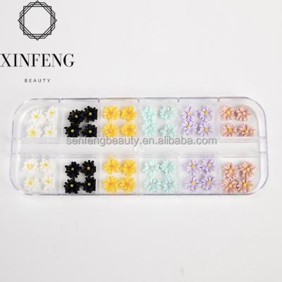 China A Variety Of Styles And Kawaii 3D Full Color Resin Mounted Resin Sunflower Nail Accessories DIY Art Nail Decoration Supplies Nail Sticker for sale