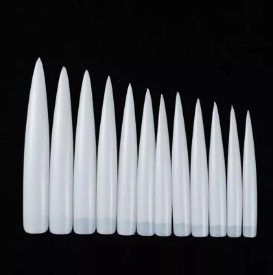 China Half cover XXL fake extra long stiletto nail tips nail salon XXL hot sale artificial nail long stiletto tip for sale