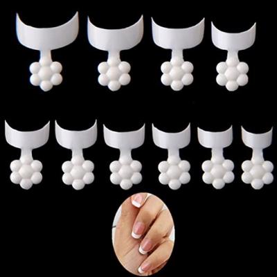 China Easy Apply Artificial Plum Korean Clear Fake Flower Nail 500Pcs White French Tip Fake Nails for sale