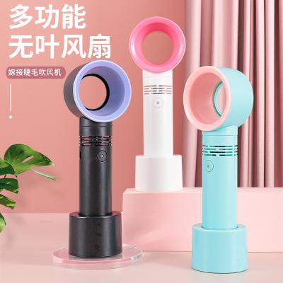 China USB Mini Cooler Bladeless Fan Rechargeable 360 ​​Degree Portable Bladeless Handheld Cooler Rechargeable Handheld Mascara Use Nail Tools Eyelash Supplies Tools for sale